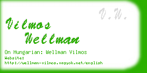 vilmos wellman business card